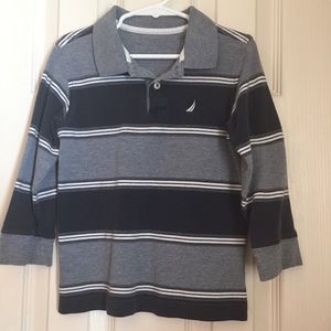 Nautica - Long Sleeve Collared Polo Shirt
